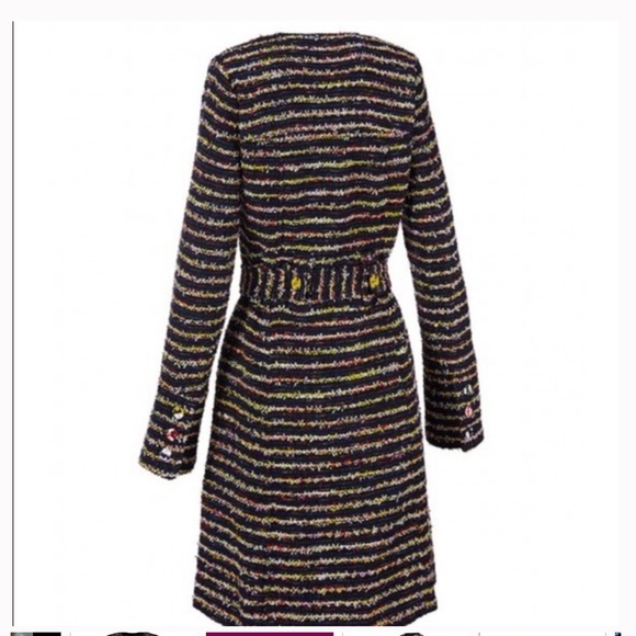 NWOT CAbi #5660 SZ 8 Headline Topper Button-Down Coat in Multi Stripe - Picture 4 of 10